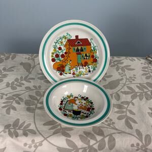Vintage Arabia of Finland Child's Satukenka Pattern Set Raija Uosikkinen 1960s